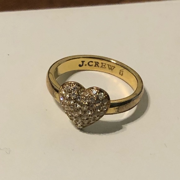 J. Crew Jewelry - ✨J Crew Sparkly Pave Heart Ring